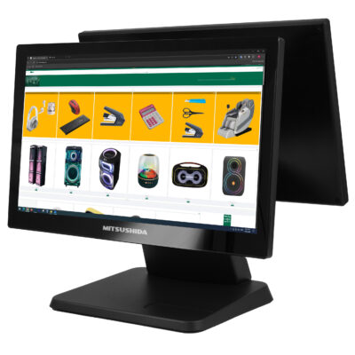 صندوق فروشگاهی دو نمایشگر میتسوشیدا KC-1516 Dual Core i5 نمای زاویه‌دار
